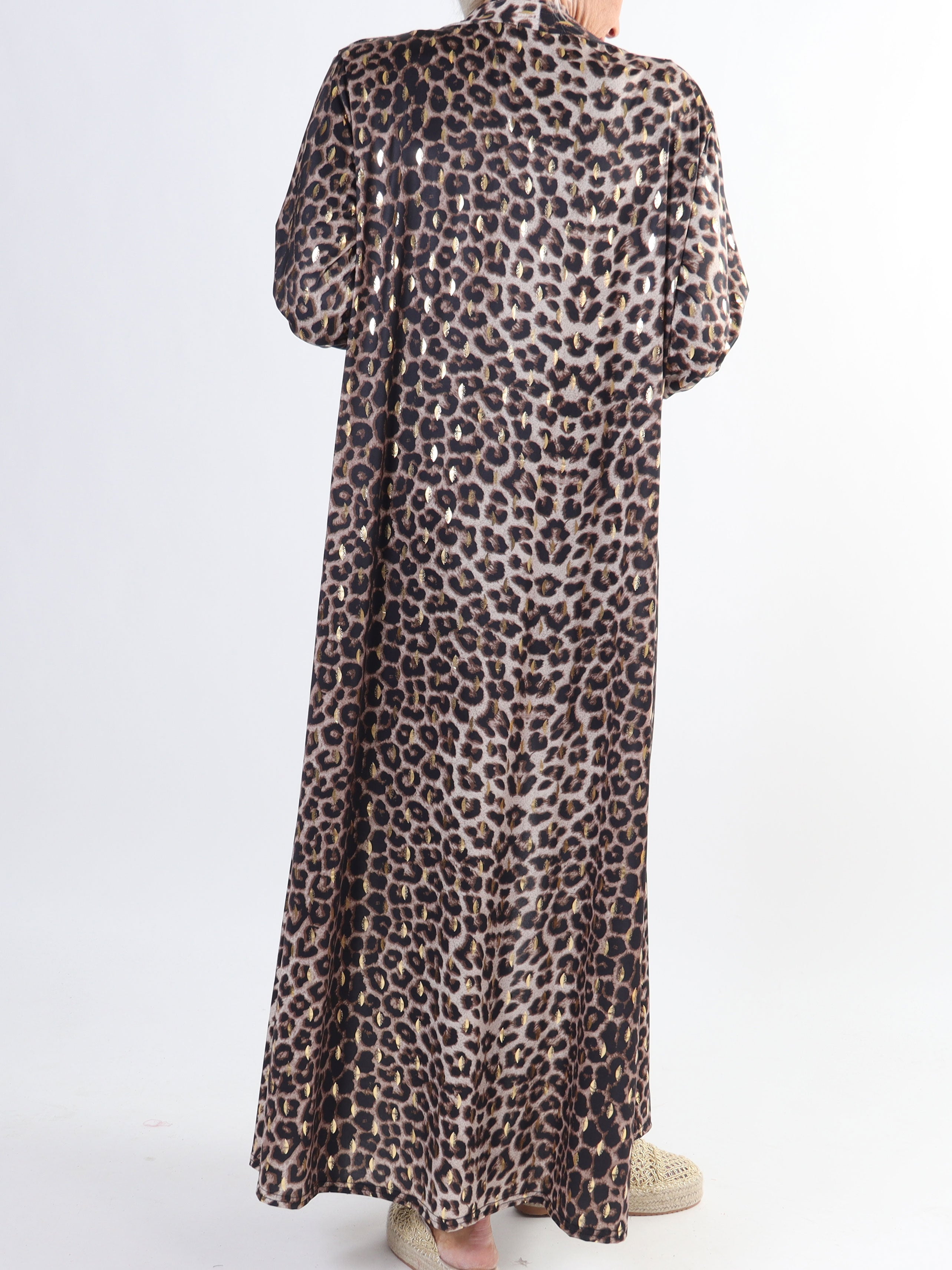 Mikkala Animal - Elastisk plus size cardigan med print